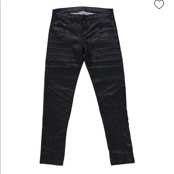 Herve Leger “Blue Coated Lance Skinny Jeans” - Picture 1 of 8